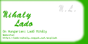 mihaly lado business card