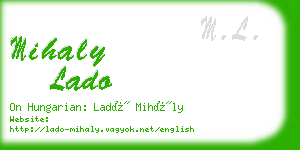 mihaly lado business card